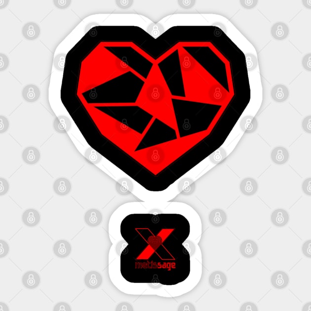 BICOLOR DIAMOND HEART by Metissage -4 Sticker by DREAM SIGNED Collection